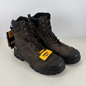 Ariat Mens Treadfast 8" Dark Brown Waterproof Steel Toe Work Boots Sz 9.5 D NEW